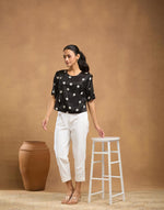Black Viscose Short Top
