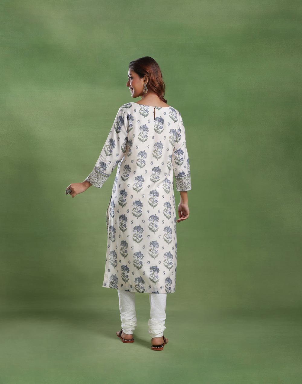 Natural Cotton Silk Long Kurta