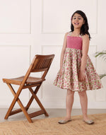 Pink Cotton Hand Block Printed Dress