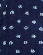 Indigo Cotton Dabu Printed Midi Dress
