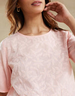 Pink Cotton Chikankari Short Top