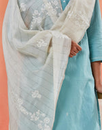 Natural Cotton Silk Chikankari Dupatta