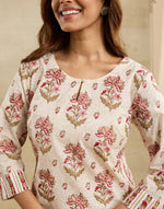 White Cotton Long Kurta