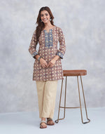 Maroon Cotton Kurta Short