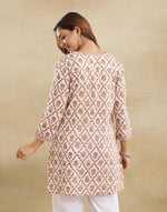 Pink Cotton Short Kurta