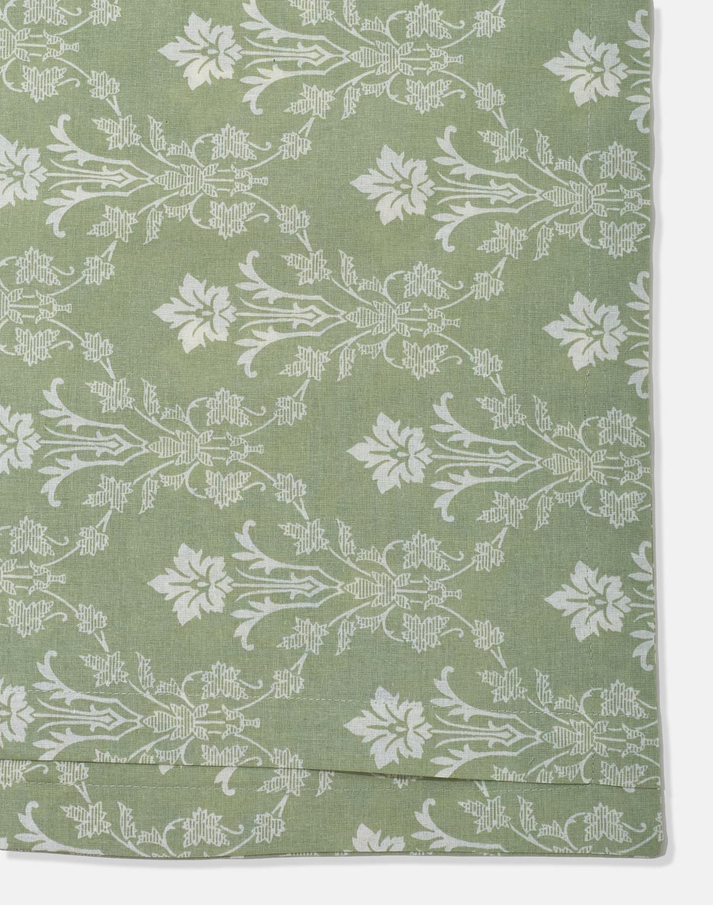 Green Roshni Printed Cotton Bed Sheet With Pillow Covers
