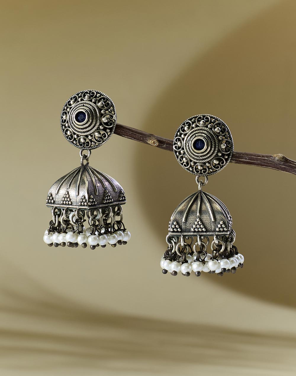 Metal Jhumka Earrings