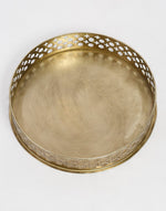 Brass Metal Yug Cutwork Tray