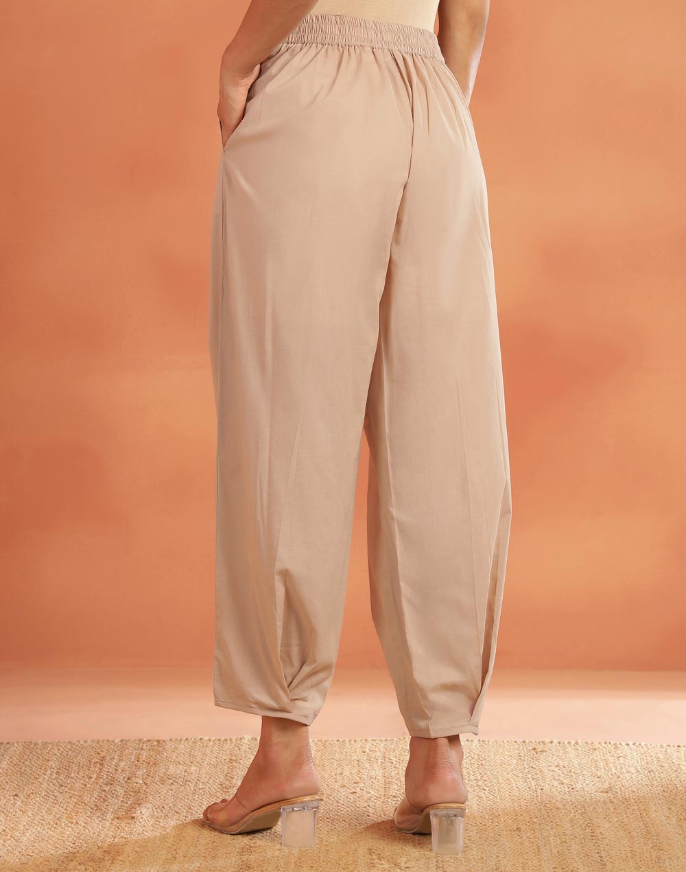 Beige Cotton Salwar