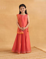 Pink Cotton Silk Blend Embroidered 3pc Ganga Lehenga Set