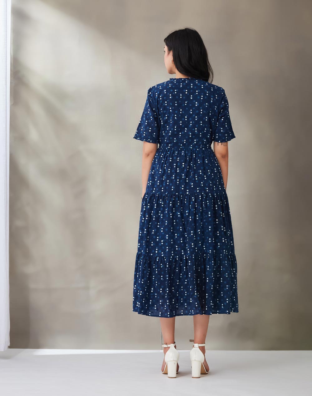Indigo Cotton Dabu Maxi