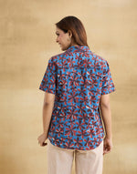 Blue Cotton Bagru Shirt