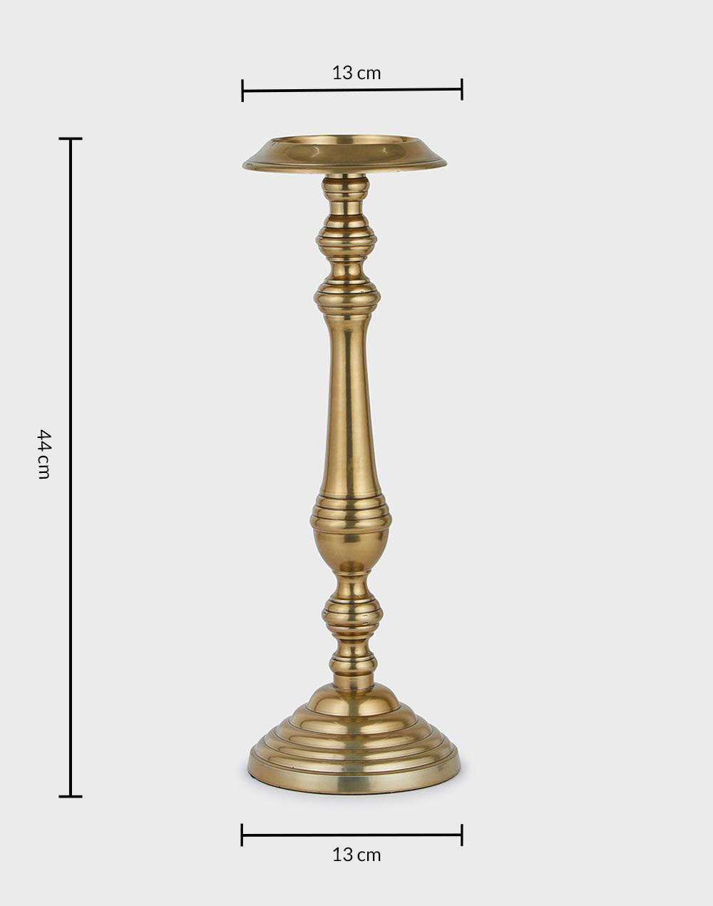 Antique Brass Inaaya Pillar Candle Holder