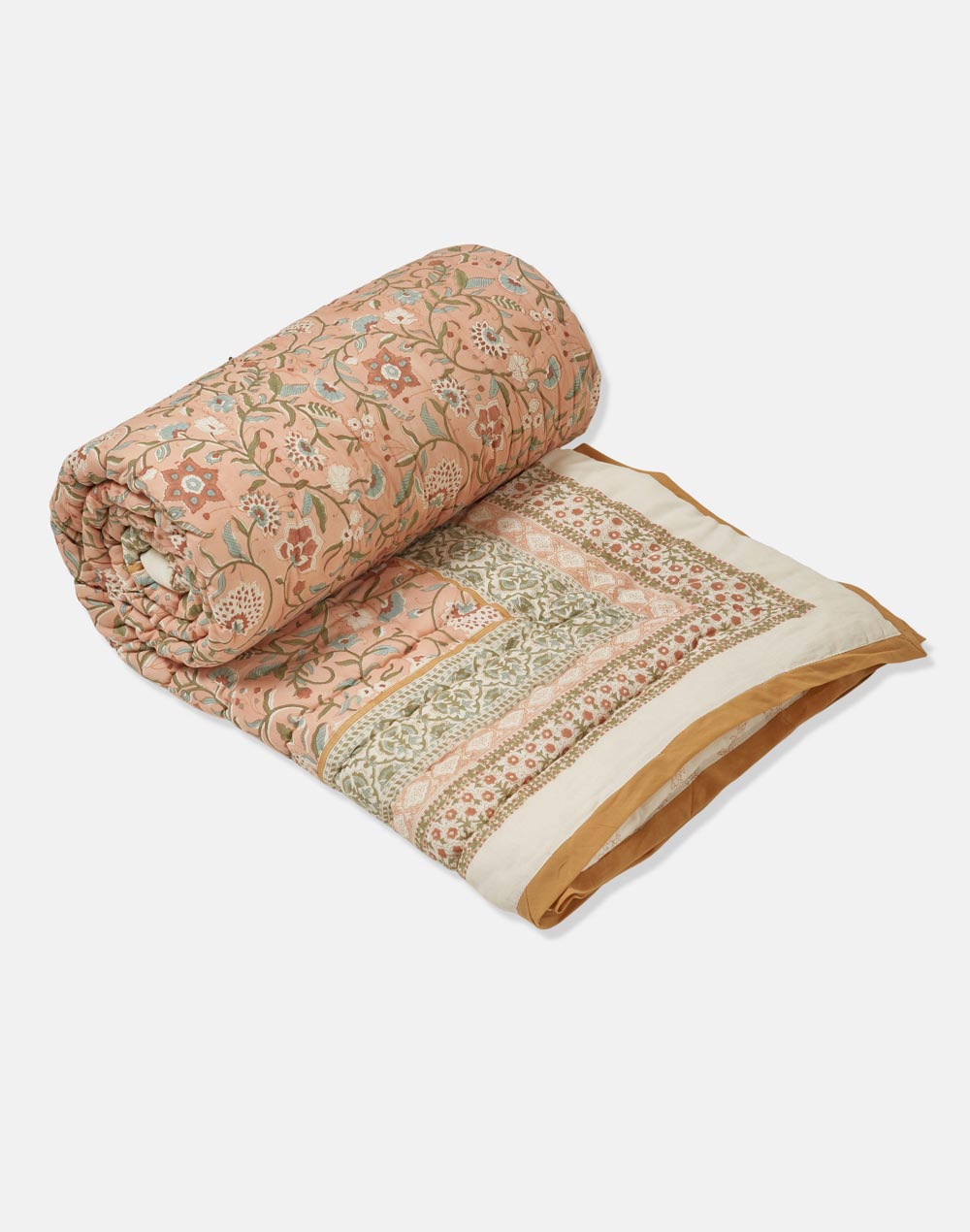 Orange Seher Printed Cotton Quilt