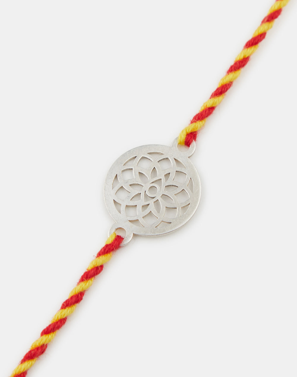 Multi Silver Jaali Work Floral Rakhi