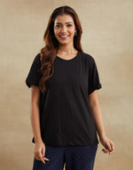 Black Cotton T-Shirt