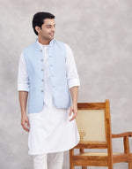 Blue Cotton Nehru Jacket