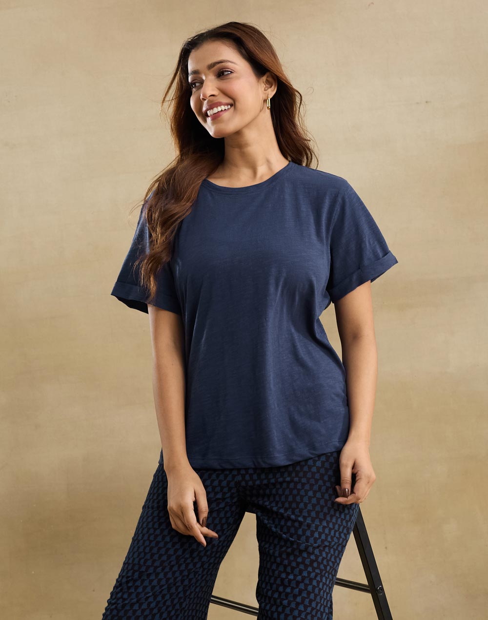 Blue Cotton T-Shirt