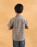 Black Cotton Ikat Shirt