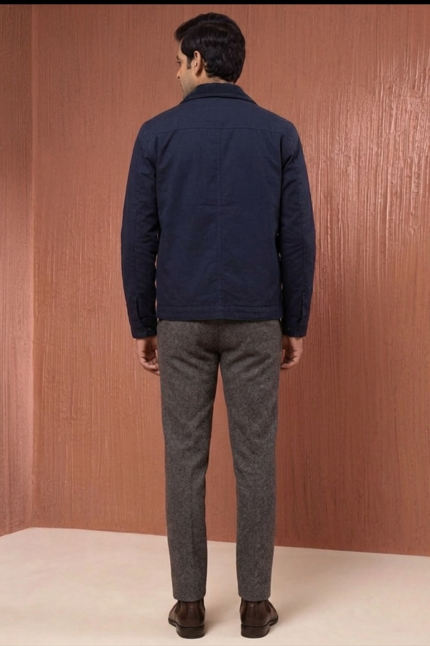 Navy Cotton Utility Jacket