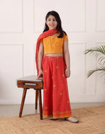 Pink Cotton Dobby 3pc Lehenga Set