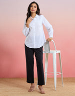 White Applique Shirt styled for easy everyday style
