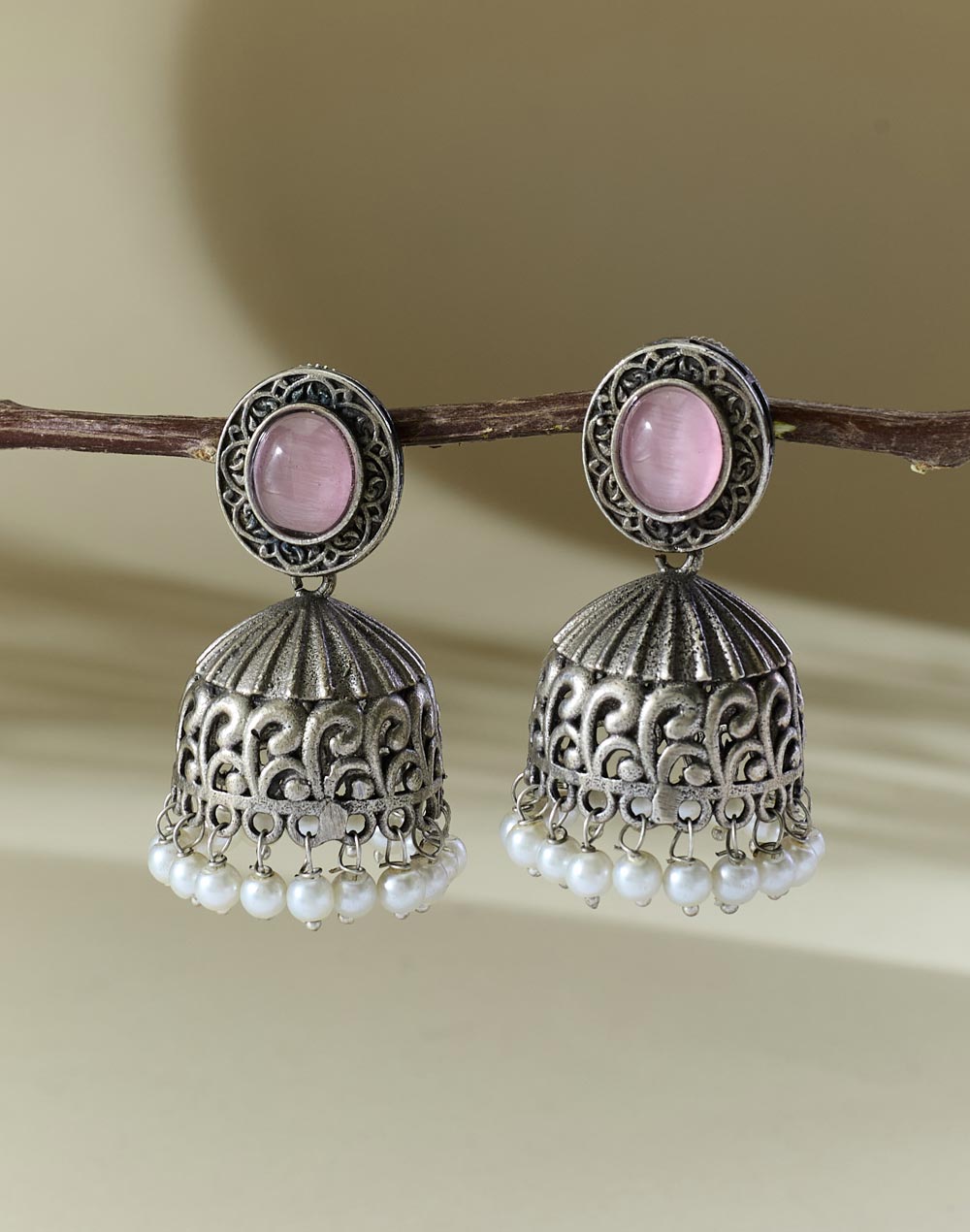 Metal Jhumka Earrings