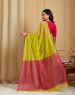 Green Viscose Silk Hand Woven Wonders Sari