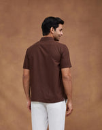 Brown Cotton Bush Shirt