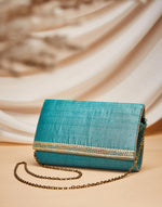 Green Hand Embroidered Clutch