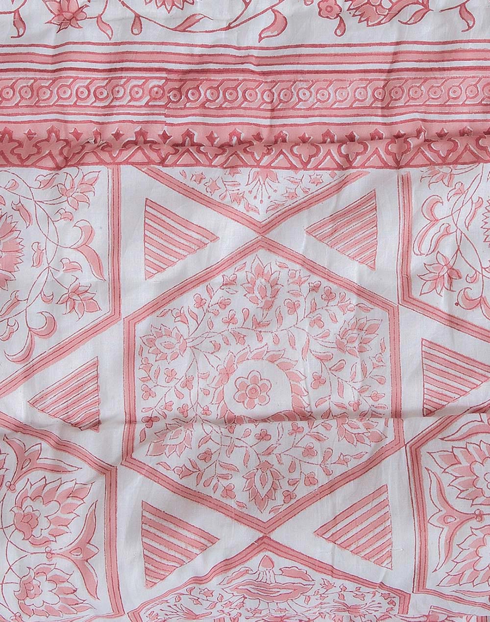 Red Iznik Cotton Quilt Printed Double