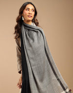Black-Grey Wool Shawl
