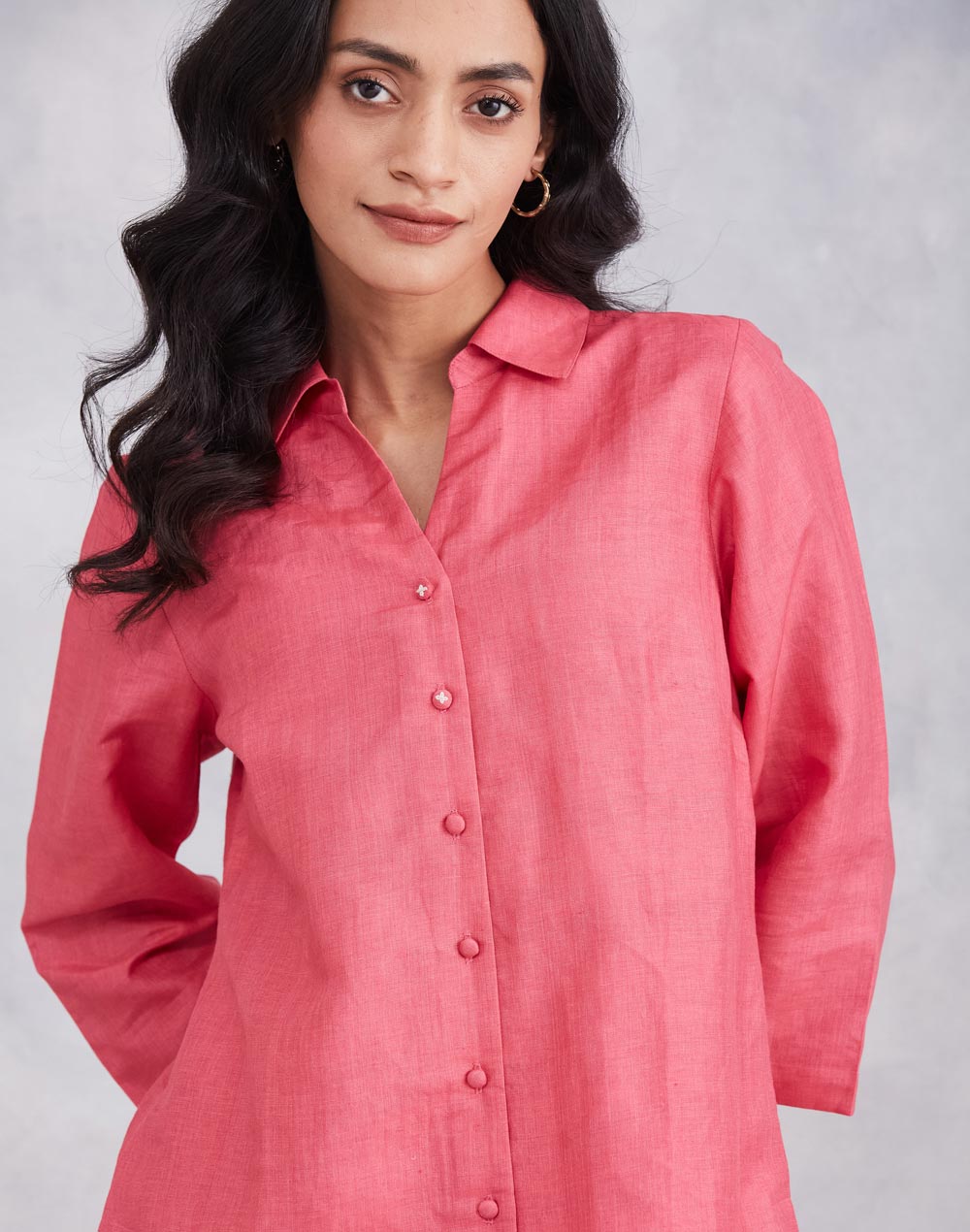 Pink Linen Silk Tunic
