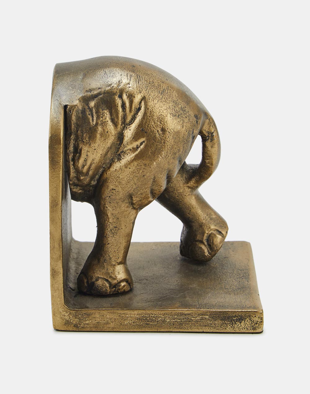 Golden Elephant Casted Metal Bookend