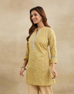 Mustard Cotton Short Kurta