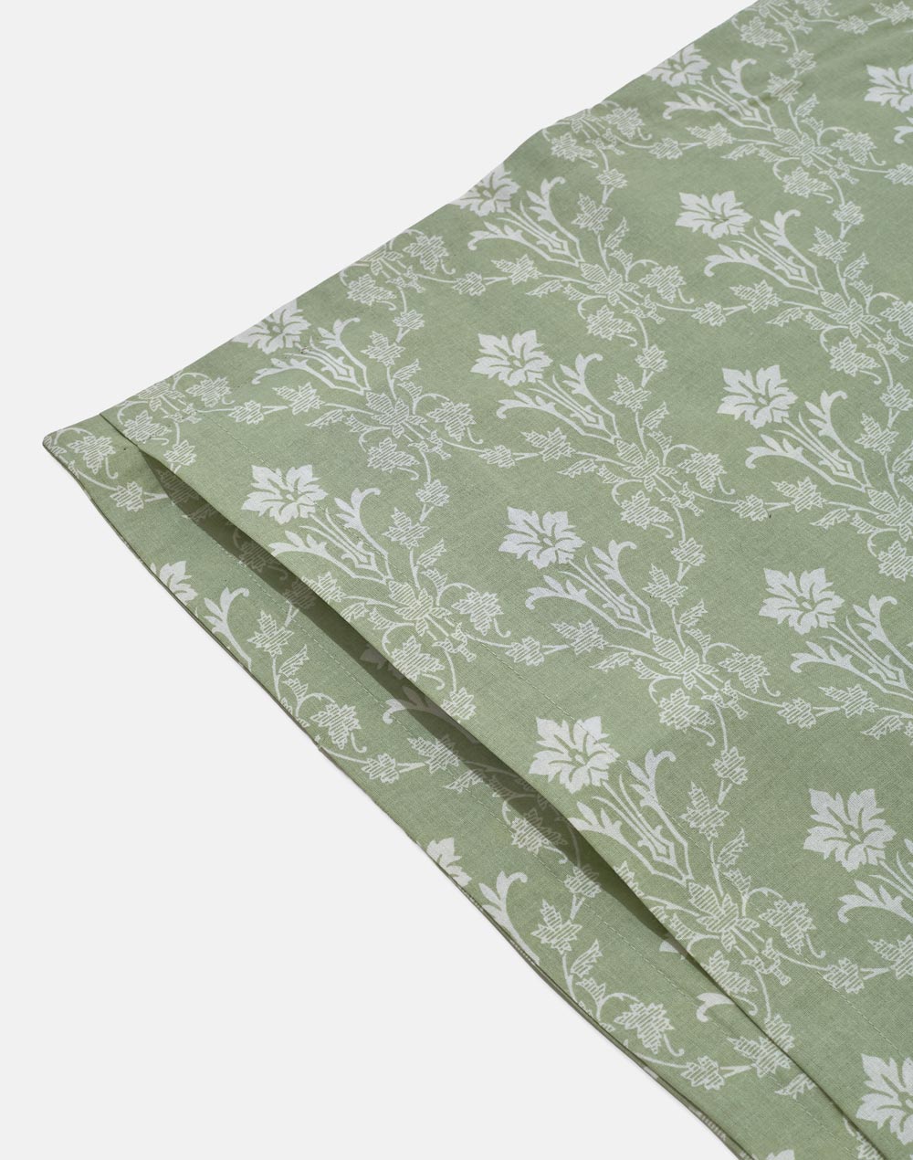Green Roshni Printed Cotton Bed Sheet With Pillow Covers