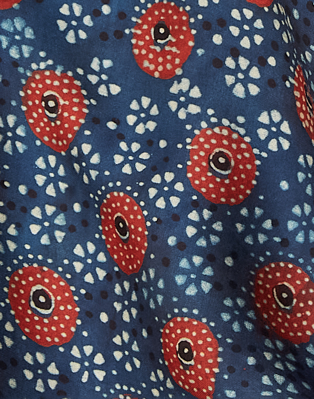 Indigo Viscose Blend Ajrakh Printed Stole
