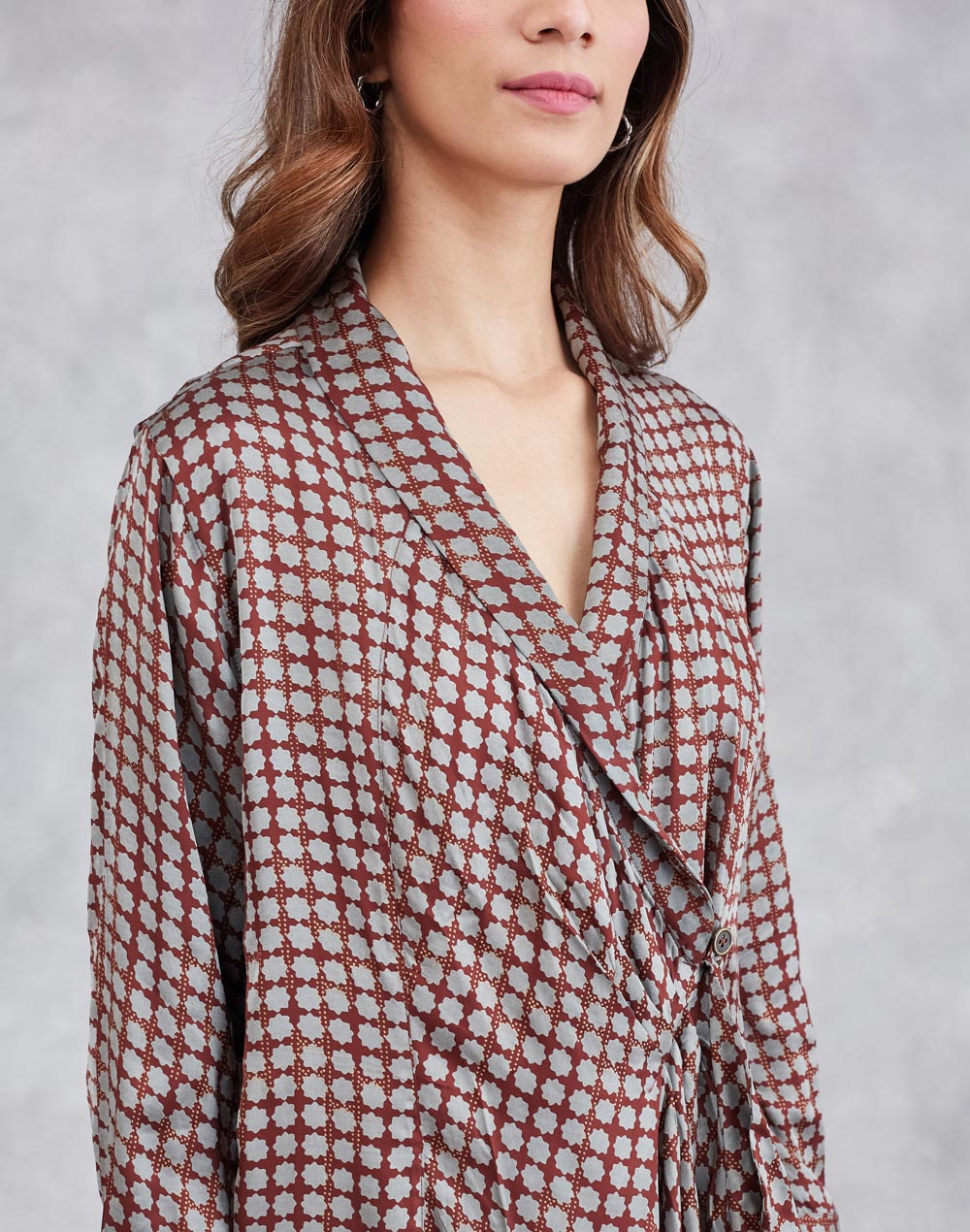 Red Viscose Printed Top