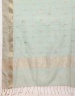 Green Cotton Silk Blend Woven Wonders Maheshwari Sari