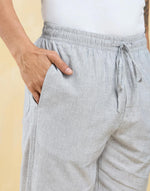 Grey Cotton Drawstring Pant