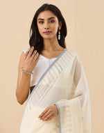 Natural Cotton Silk Blend Hand Woven Sari