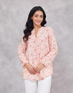 Pink Cotton Silk Hand Block Printed Tunic