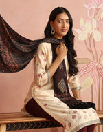 Red-Black Viscose Blend Ajrakh Printed Stole