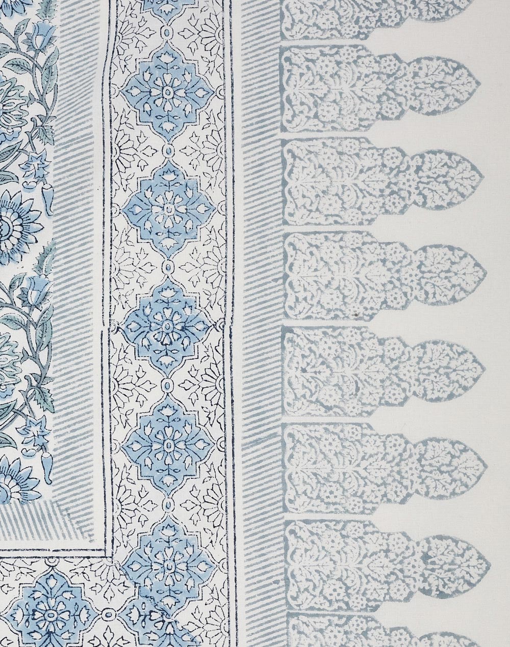 Blue Varsha Printed Cotton Table Cover