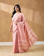 Orange Silk Blend Sari