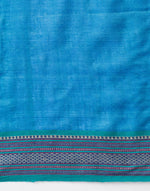Teal Cotton Silk Blend Jamdani Woven Wonders Sari