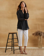 Black Cotton SILK Chikankari Clara Tunic & Slip