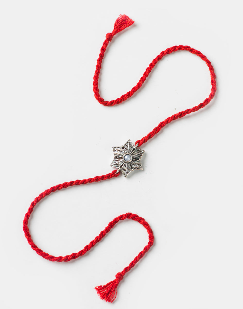 * FREE Red Metal Pearl Floral Rakhi - LIMITED