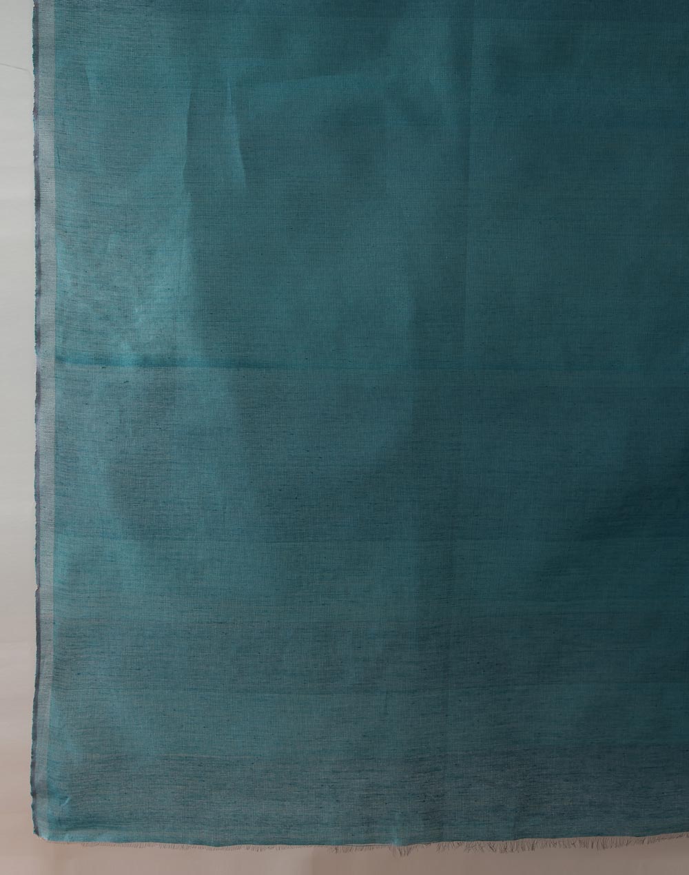 Turquoise Cotton Silk Hand Woven Sari