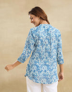 Blue Cotton Hand Block Printed Tunic